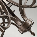 Lacey 5 Light Bronze Ceiling Light with Double Layer Shades KL-LACEY5-MB