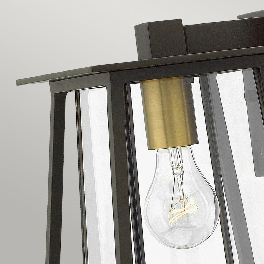 Walker Outdoor Small Wall Lantern In Buckeye Bronze Finish IP44 HK-WALKER2-S
