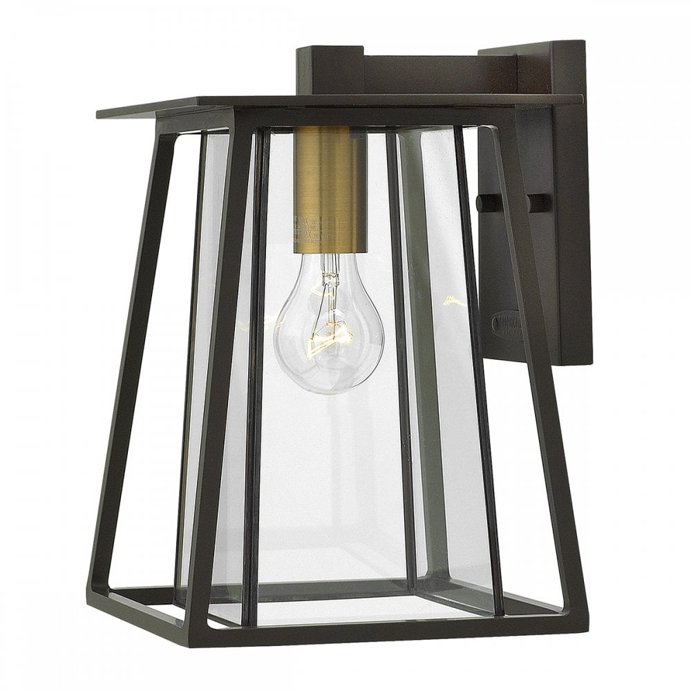 Walker Outdoor Medium Wall Lantern In Buckeye Bronze Finish IP44 HK-WALKER2-M