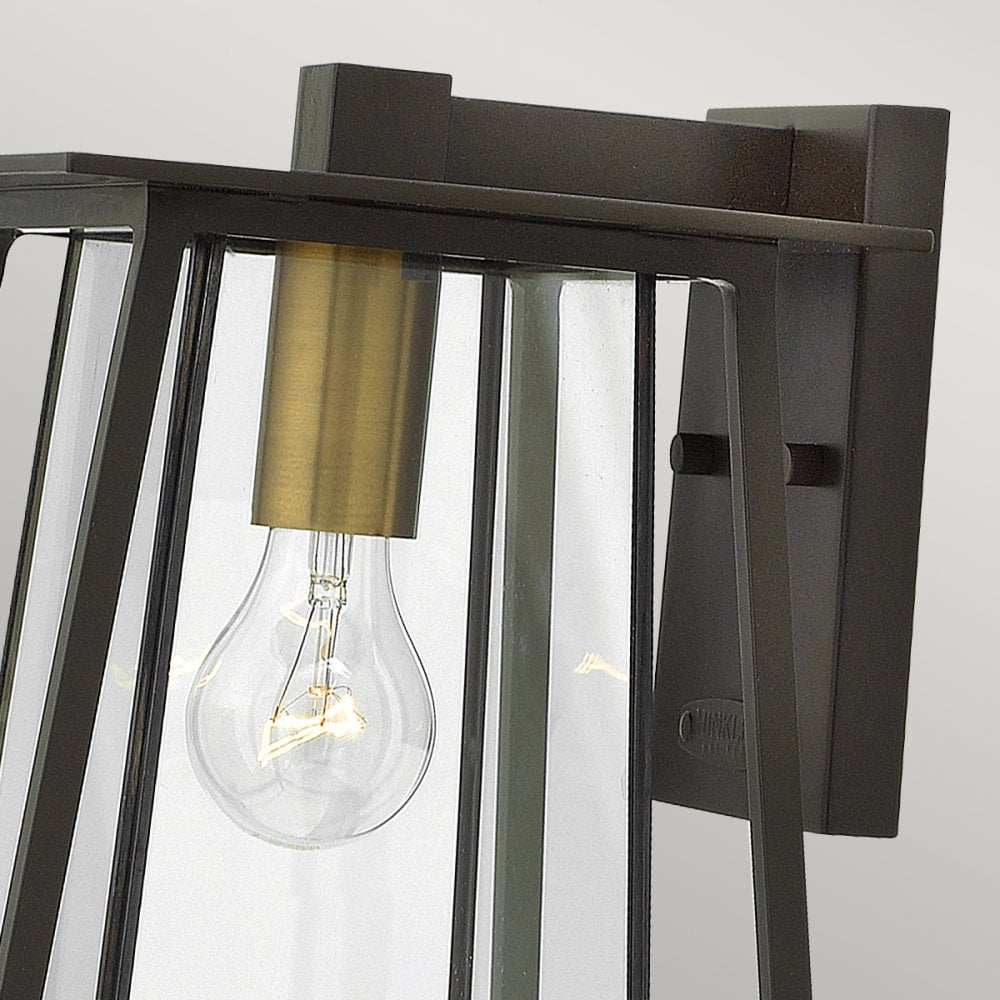Walker Outdoor Medium Wall Lantern In Buckeye Bronze Finish IP44 HK-WALKER2-M