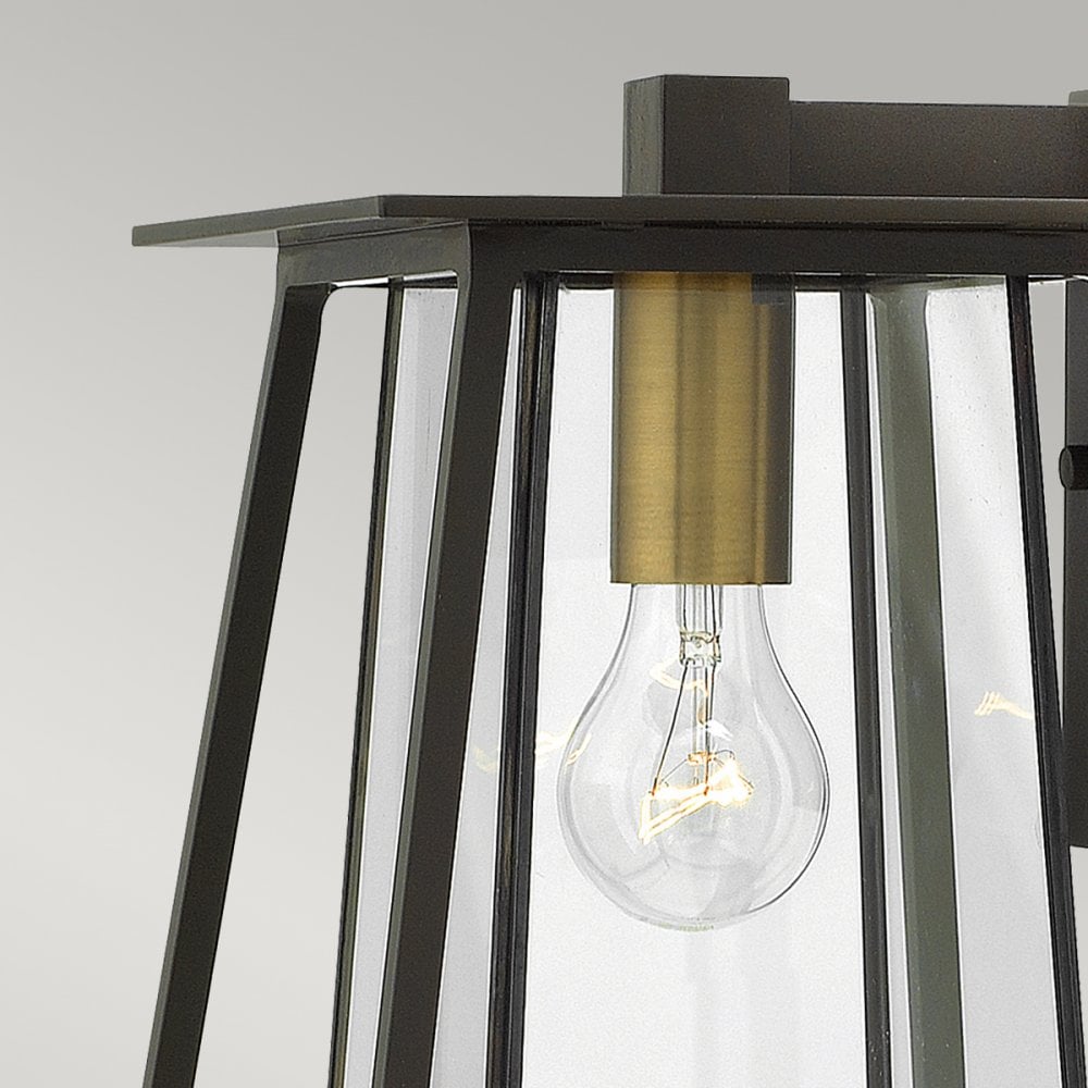 Walker Outdoor Medium Wall Lantern In Buckeye Bronze Finish IP44 HK-WALKER2-M
