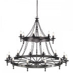 Warwick 18 Light Ceiling Chandelier In Graphite Finish WR18-GRAPHITE