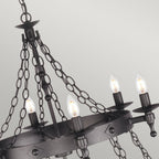 Warwick 18 Light Ceiling Chandelier In Graphite Finish WR18-GRAPHITE