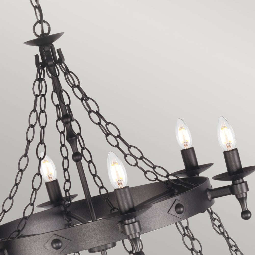 Warwick 18 Light Ceiling Chandelier In Graphite Finish WR18-GRAPHITE