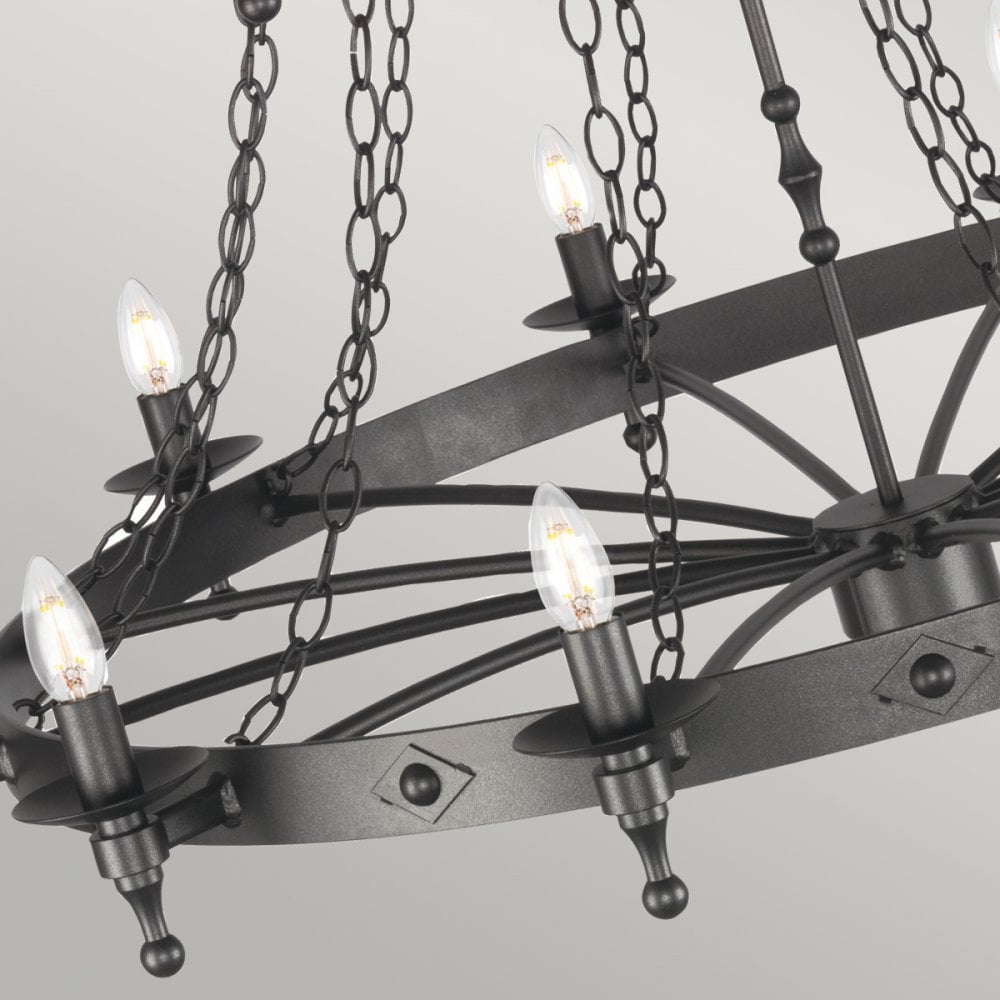 Warwick 18 Light Ceiling Chandelier In Graphite Finish WR18-GRAPHITE