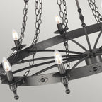 Warwick 18 Light Ceiling Chandelier In Graphite Finish WR18-GRAPHITE