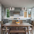 Roswell 3 Light Ceiling Pendant in Nickel Finish KL-ROSWELL-P-B