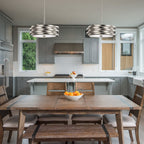 Roswell 3 Light Ceiling Pendant in Nickel Finish KL-ROSWELL-P-B