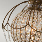 Bellini Elegant 3 Light Crystal Ceiling Chandelier In Bronze Finish FE-BELLINI3