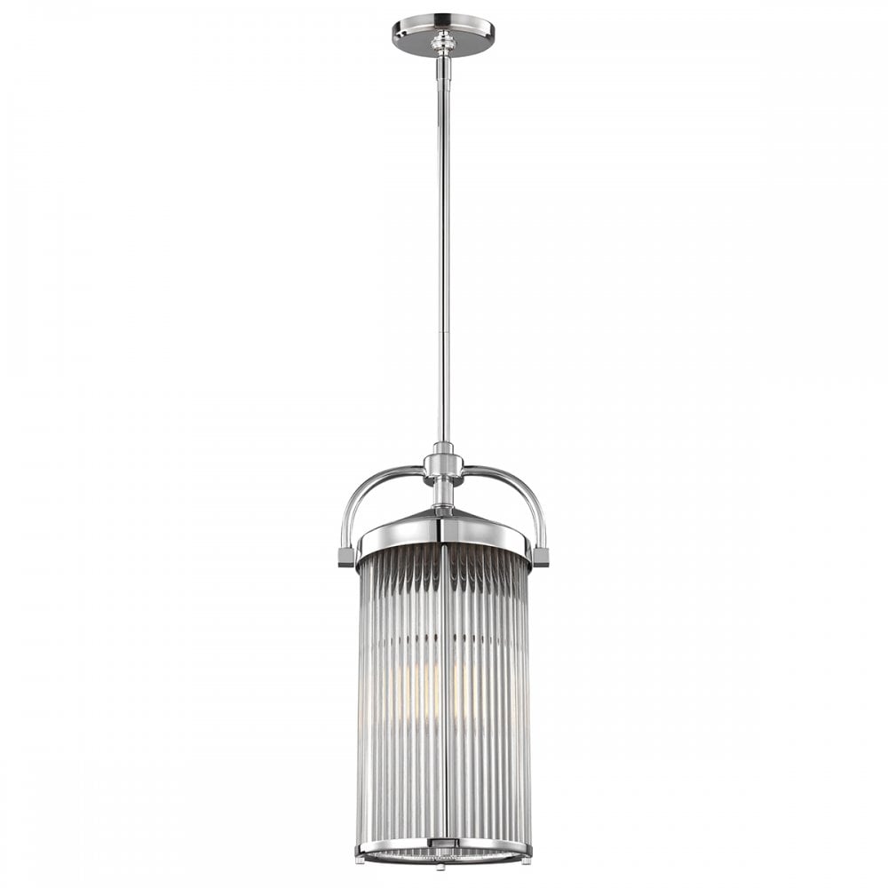 Paulson 3 Light Ceiling Pendant Light In Polished Chrome Finish FE-PAULSON-3P