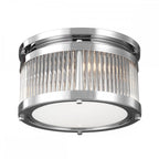 Paulson Small Flush Ceiling Light In Polished Chrome Finish FE-PAULSON-F-S