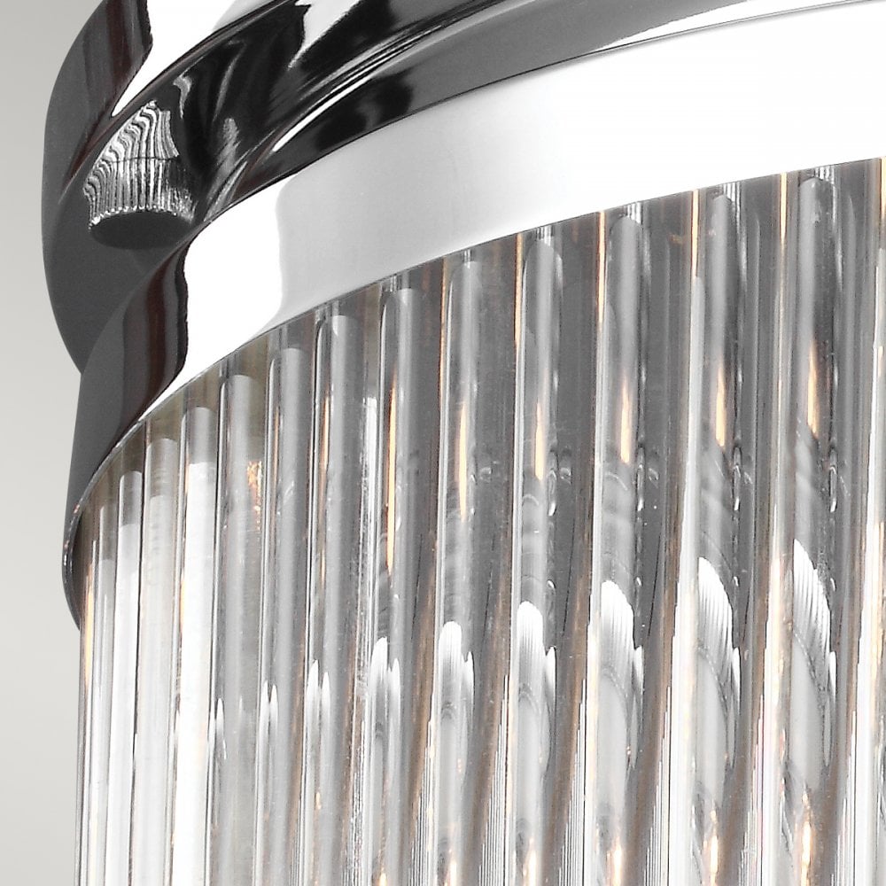 Paulson Small Flush Ceiling Light In Polished Chrome Finish FE-PAULSON-F-S