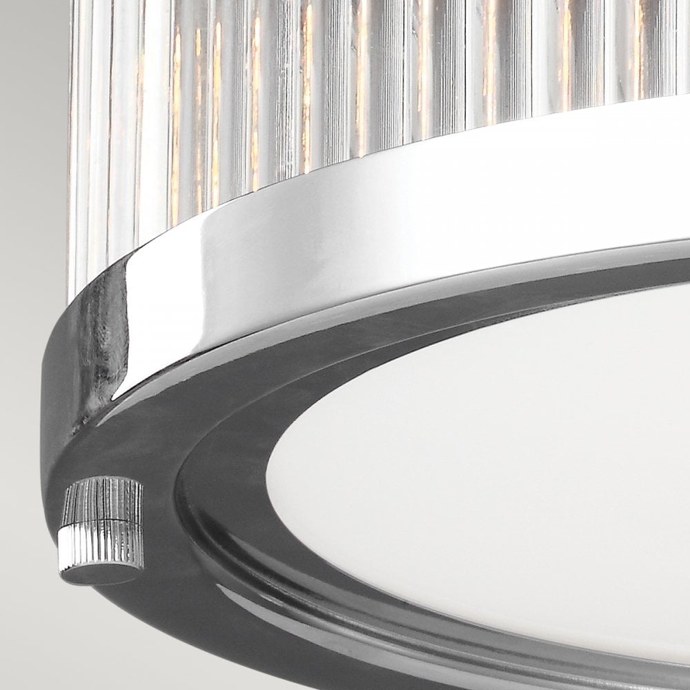 Paulson Small Flush Ceiling Light In Polished Chrome Finish FE-PAULSON-F-S