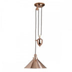Provence Rise And Fall Ceiling Pendant Light In Polished Copper Finish PV-P-CPR