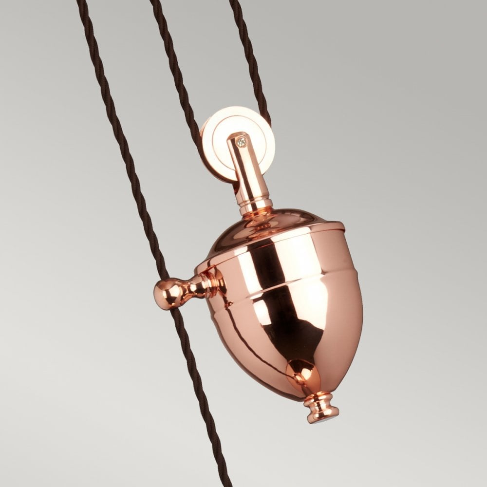 Provence Rise And Fall Ceiling Pendant Light In Polished Copper Finish PV-P-CPR