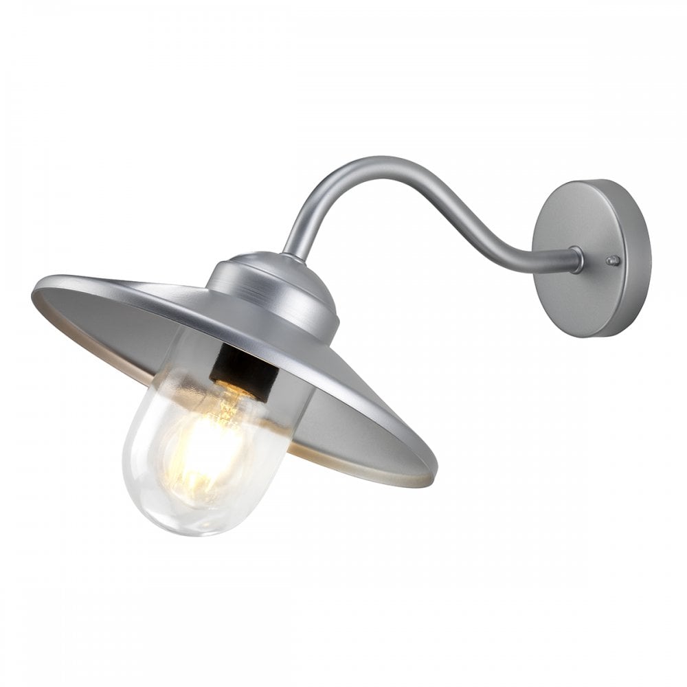 Scandinavian Collection Outdoor Wall Light In Silver Finish IP44 KLAMPENBORG