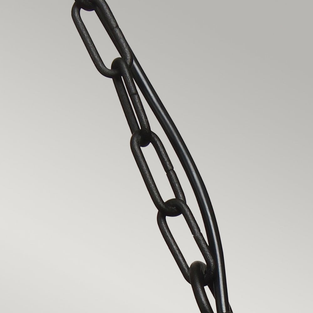 Klampenborg Outdoor Chain Lantern In Matt Black Finish IP44 KLAMPENBORG8-BK