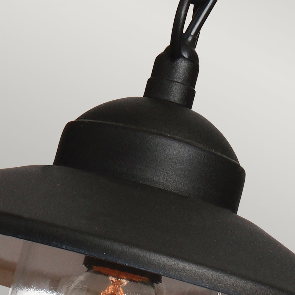 Klampenborg Outdoor Chain Lantern In Matt Black Finish IP44 KLAMPENBORG8-BK
