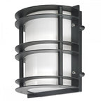 Stockholm Outdoor Flush Lantern In Black Finish With Frosted Glass ST-FLU-E27-BLK-O