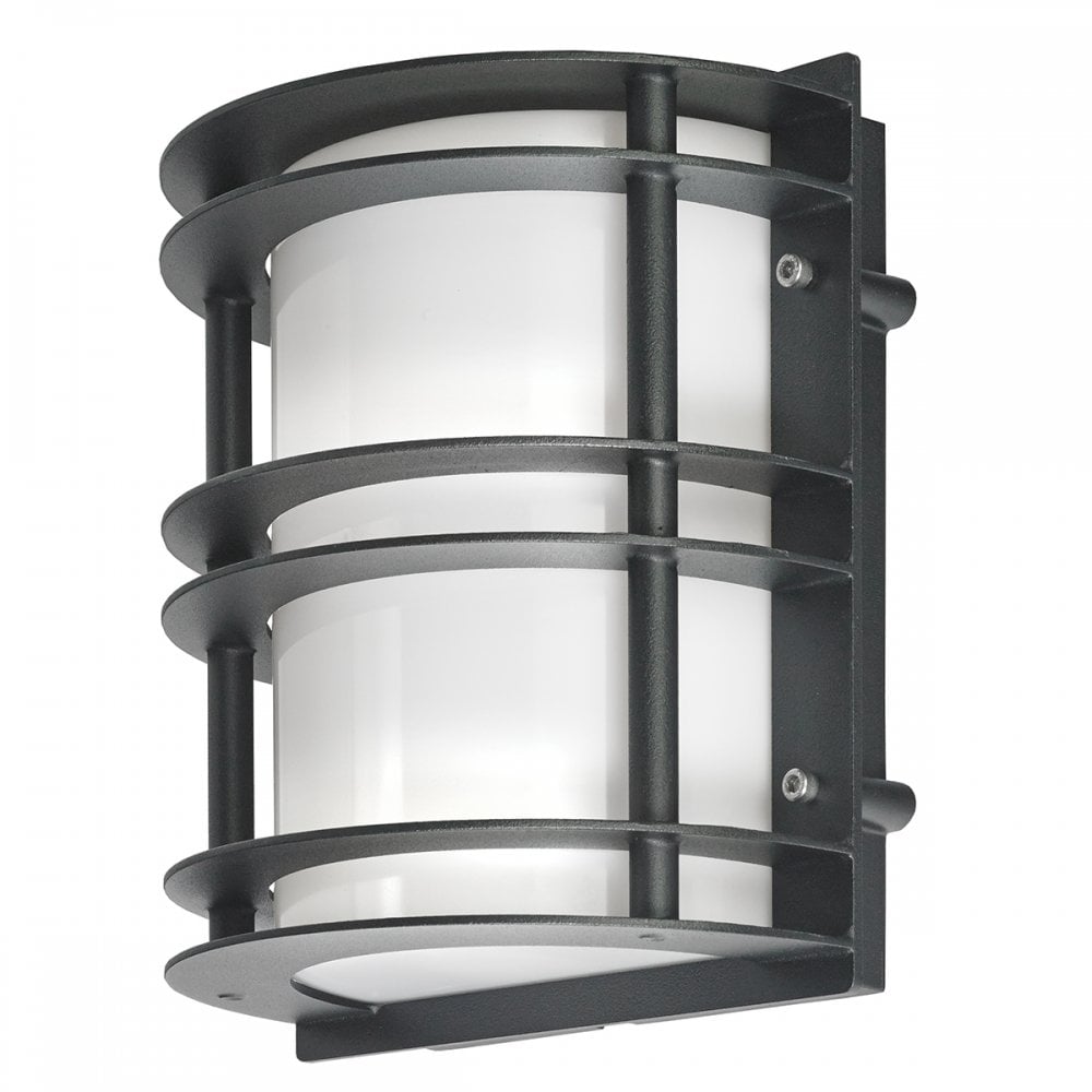Stockholm Outdoor Flush Lantern In Black Finish With Frosted Glass ST-FLU-E27-BLK-O