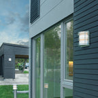 Stockholm Outdoor Flush Lantern In Black Finish With Frosted Glass ST-FLU-E27-BLK-O
