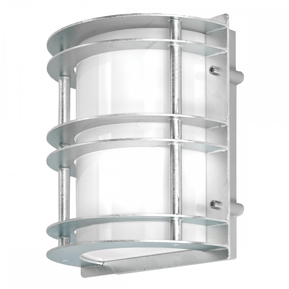Stockholm Outdoor Flush Lantern In Galvanised Finish With Frosted Glass ST-FLU-E27-GAL-O