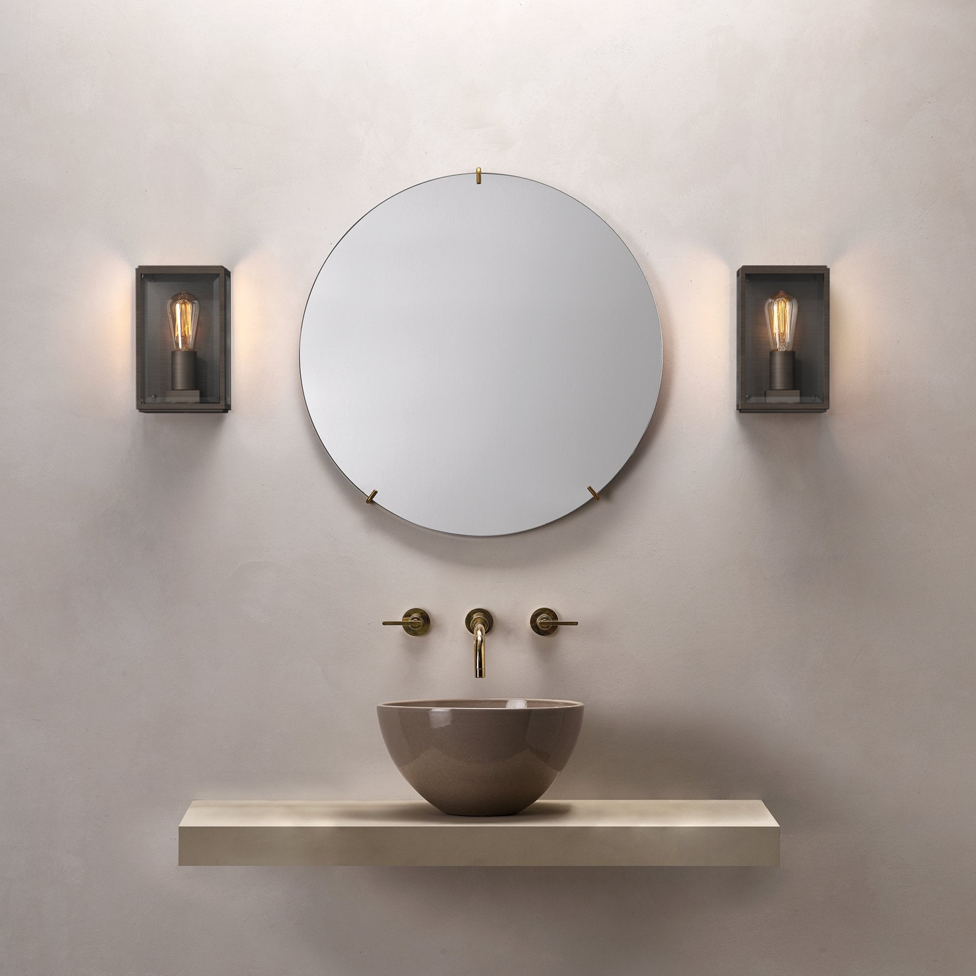 Homefield Stylish Outdoor Wall Light In Bronze Finish IP44 1095029