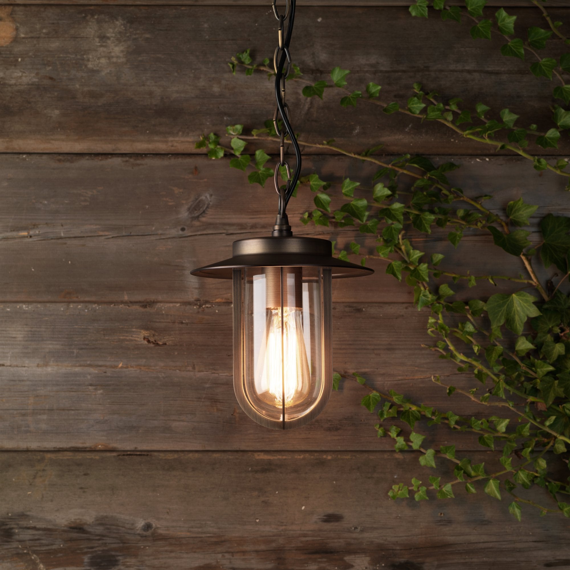 Montparnasse Outdoor Ceiling Lantern In Bronze Finish IP44 1096010