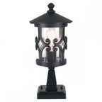 Hereford Outdoor Pedestal Light In Black Finish BL12