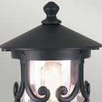 Hereford Outdoor Pedestal Light In Black Finish BL12
