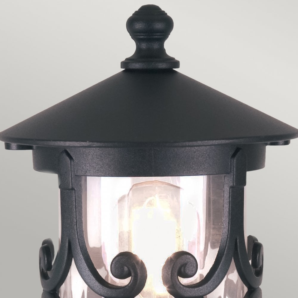 Hereford Outdoor Pedestal Light In Black Finish BL12
