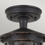 BL13A Hereford black flush porch exterior lantern, IP23