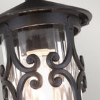 BL13A Hereford black flush porch exterior lantern, IP23