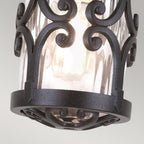 BL13A Hereford black flush porch exterior lantern, IP23