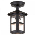 BL21A Hereford exterior black flush porch light, IP23