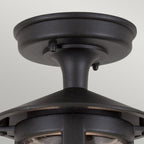 BL21A Hereford exterior black flush porch light, IP23