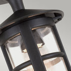 BL21A Hereford exterior black flush porch light, IP23