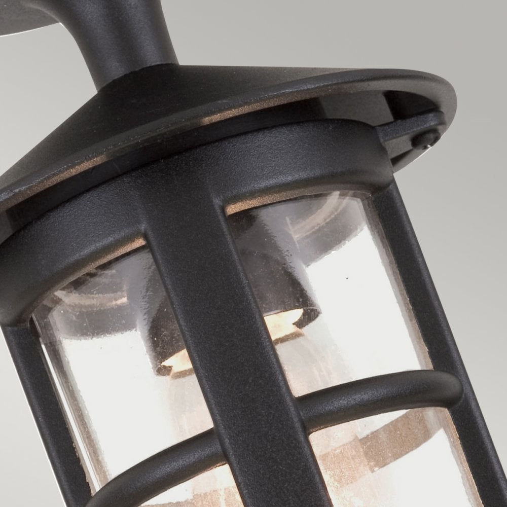 BL21A Hereford exterior black flush porch light, IP23