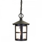 BL21B Hereford exterior black hanging porch light, IP20