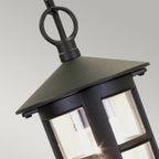 BL21B Hereford exterior black hanging porch light, IP20