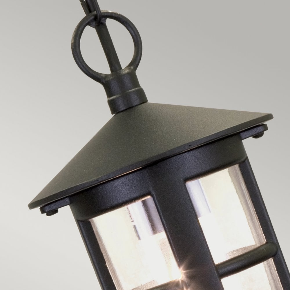 BL21B Hereford exterior black hanging porch light, IP20