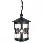 BL13B-BLACK Hereford black porch chain exterior lantern, IP23