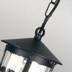 BL13B-BLACK Hereford black porch chain exterior lantern, IP23