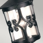 BL13B-BLACK Hereford black porch chain exterior lantern, IP23