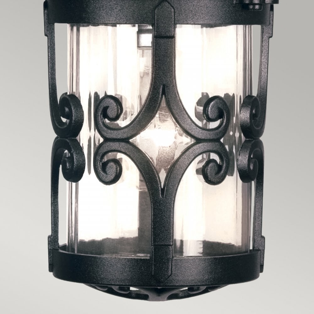 BL13B-BLACK Hereford black porch chain exterior lantern, IP23