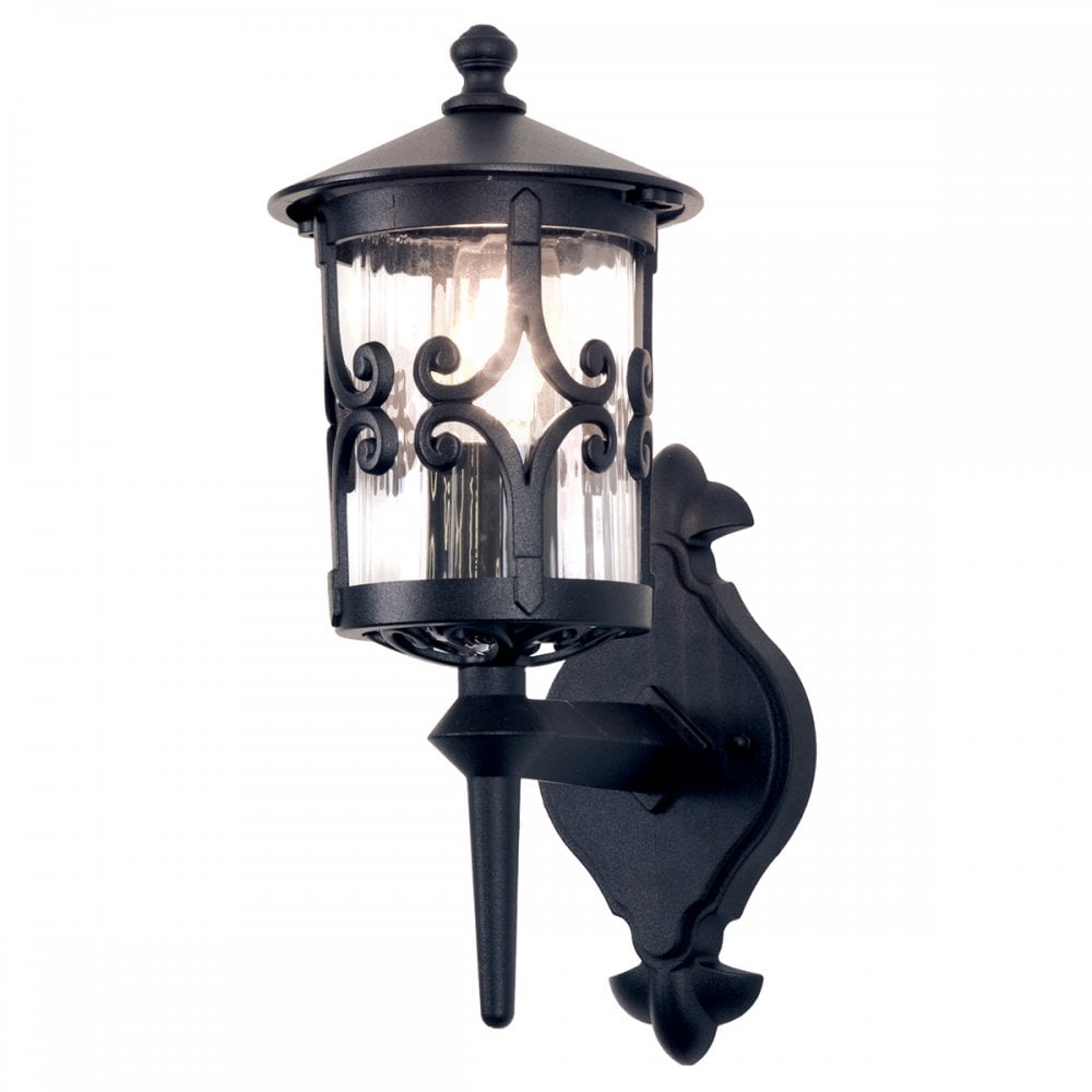 BL10-BLACK Hereford Up Light Exterior Wall Lantern IP23