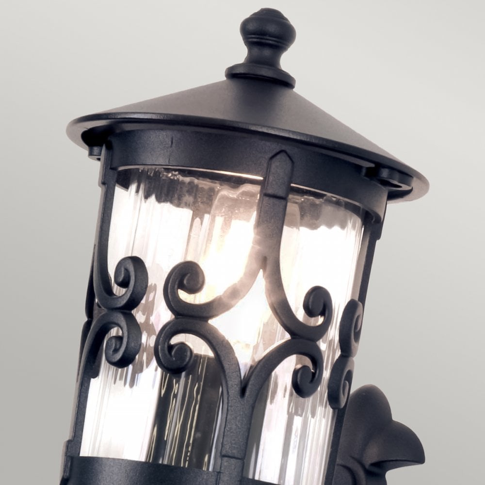BL10-BLACK Hereford Up Light Exterior Wall Lantern IP23