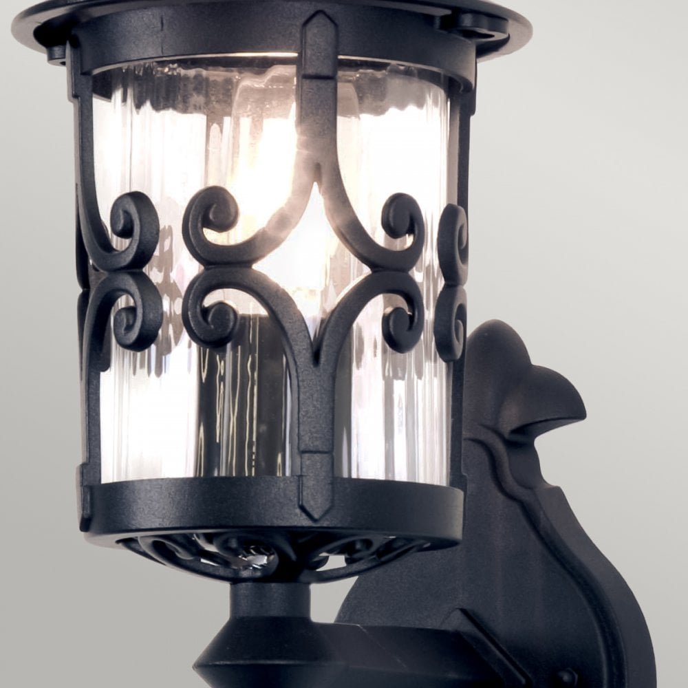 BL10-BLACK Hereford Up Light Exterior Wall Lantern IP23