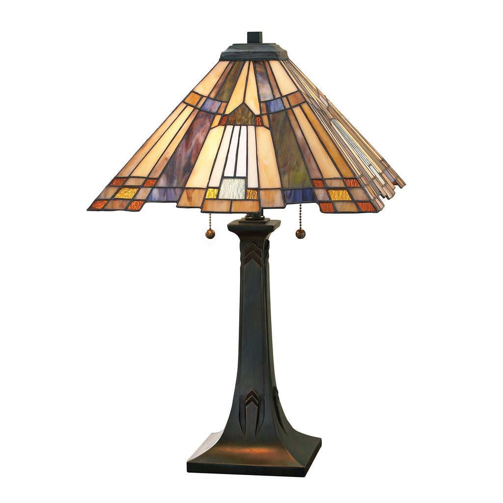 Inglenook Tiffany Bronze Table Lamp QZ-INGLENOOK-TL