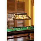 Inglenook Tiffany Island Chandelier in Valiant Bronze Finish QZ-INGLENOOKISLE